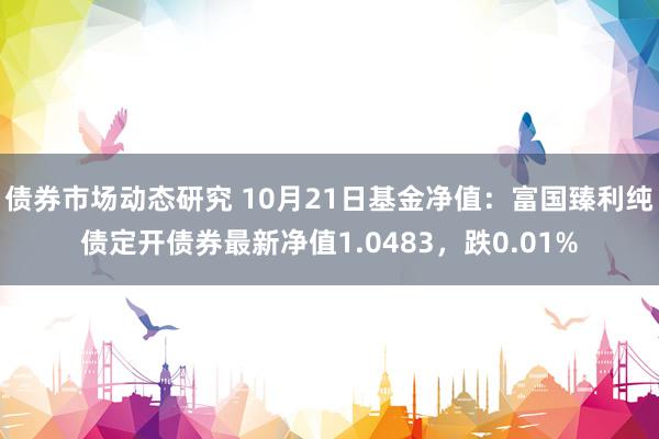 债券市场动态研究 10月21日基金净值：富国臻利纯债定开债券最新净值1.0483，跌0.01%