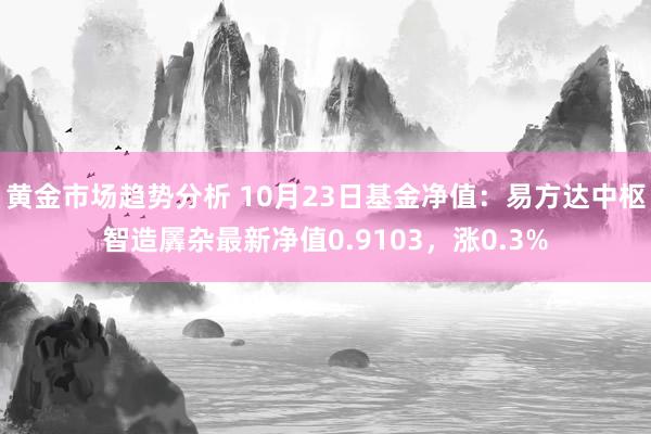 黄金市场趋势分析 10月23日基金净值：易方达中枢智造羼杂最新净值0.9103，涨0.3%