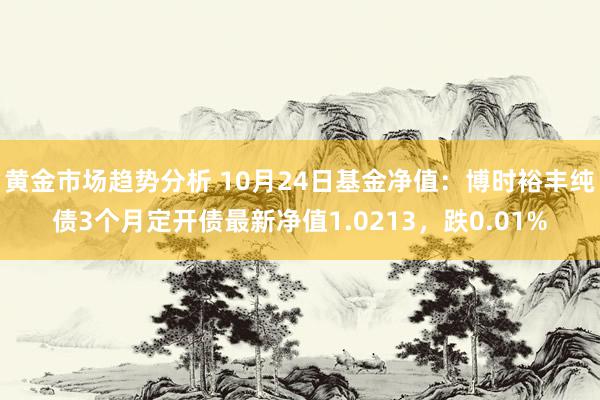 黄金市场趋势分析 10月24日基金净值：博时裕丰纯债3个月定开债最新净值1.0213，跌0.01%