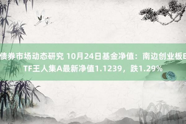 债券市场动态研究 10月24日基金净值：南边创业板ETF王人集A最新净值1.1239，跌1.29%