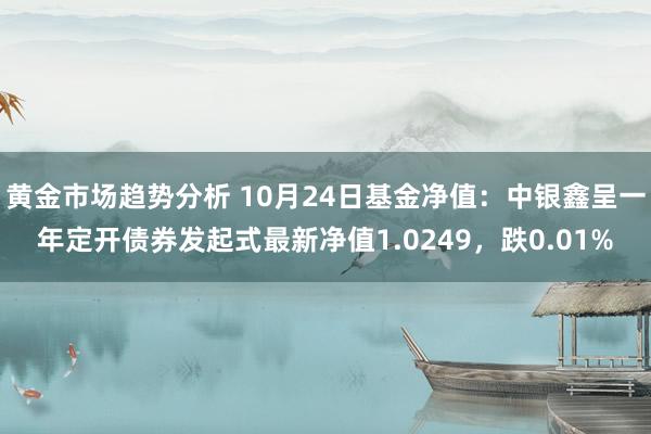 黄金市场趋势分析 10月24日基金净值：中银鑫呈一年定开债券发起式最新净值1.0249，跌0.01%