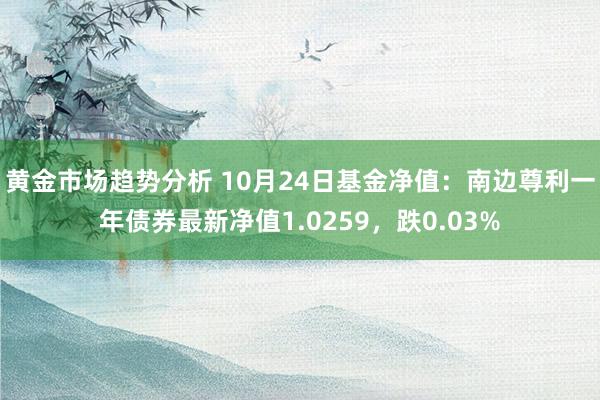 黄金市场趋势分析 10月24日基金净值：南边尊利一年债券最新净值1.0259，跌0.03%