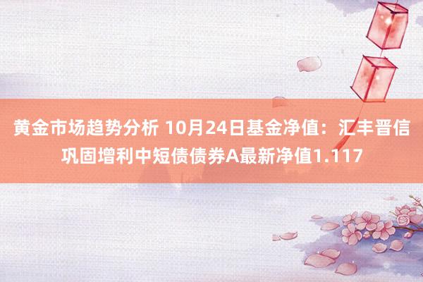 黄金市场趋势分析 10月24日基金净值：汇丰晋信巩固增利中短债债券A最新净值1.117