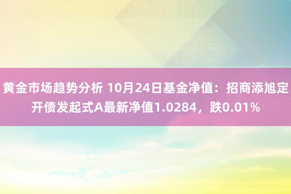 黄金市场趋势分析 10月24日基金净值：招商添旭定开债发起式A最新净值1.0284，跌0.01%