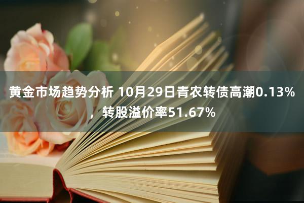 黄金市场趋势分析 10月29日青农转债高潮0.13%，转股溢价率51.67%