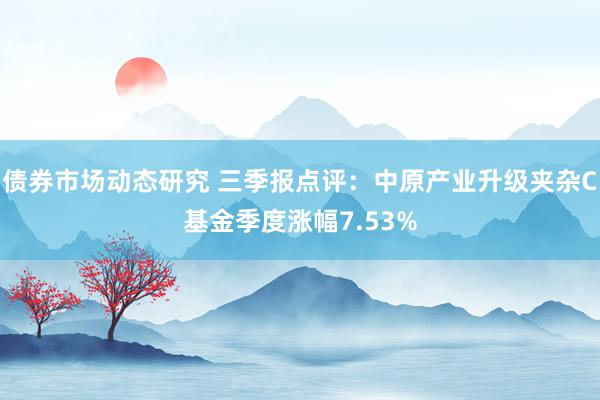 债券市场动态研究 三季报点评：中原产业升级夹杂C基金季度涨幅7.53%