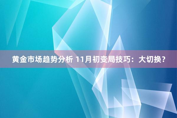 黄金市场趋势分析 11月初变局技巧：大切换？