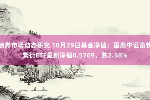 债券市场动态研究 10月29日基金净值：国泰中证畜牧繁衍ETF最新净值0.5769，跌2.58%