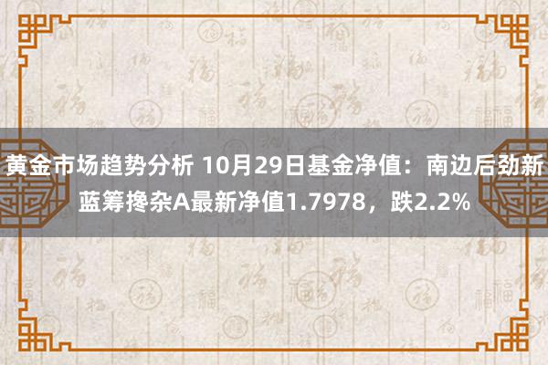 黄金市场趋势分析 10月29日基金净值：南边后劲新蓝筹搀杂A最新净值1.7978，跌2.2%