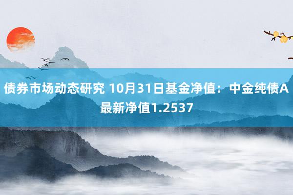 债券市场动态研究 10月31日基金净值：中金纯债A最新净值1.2537