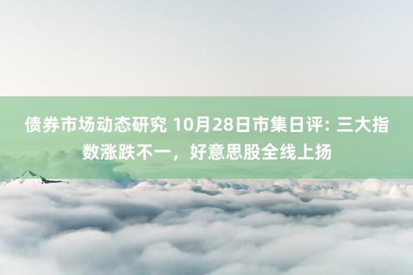 债券市场动态研究 10月28日市集日评: 三大指数涨跌不一，好意思股全线上扬