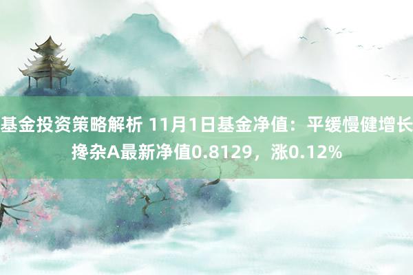 基金投资策略解析 11月1日基金净值：平缓慢健增长搀杂A最新净值0.8129，涨0.12%