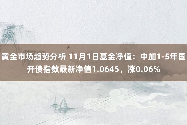 黄金市场趋势分析 11月1日基金净值：中加1-5年国开债指数最新净值1.0645，涨0.06%