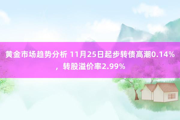 黄金市场趋势分析 11月25日起步转债高潮0.14%，转股溢价率2.99%