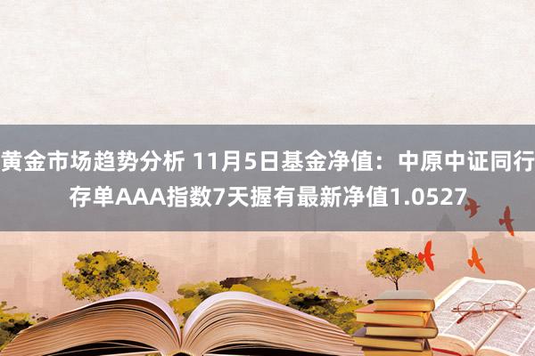 黄金市场趋势分析 11月5日基金净值：中原中证同行存单AAA指数7天握有最新净值1.0527