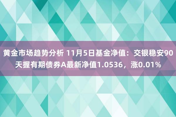 黄金市场趋势分析 11月5日基金净值：交银稳安90天握有期债券A最新净值1.0536，涨0.01%