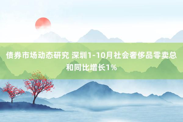 债券市场动态研究 深圳1-10月社会奢侈品零卖总和同比增长1%