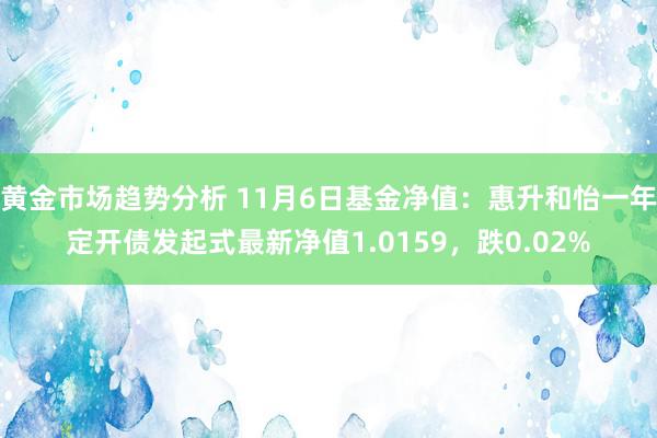 黄金市场趋势分析 11月6日基金净值：惠升和怡一年定开债发起式最新净值1.0159，跌0.02%