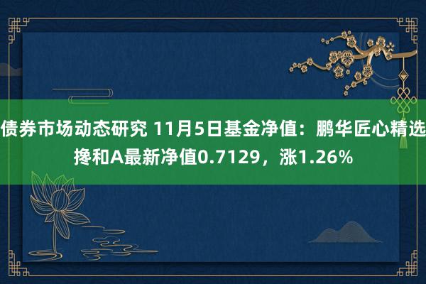 债券市场动态研究 11月5日基金净值：鹏华匠心精选搀和A最新净值0.7129，涨1.26%