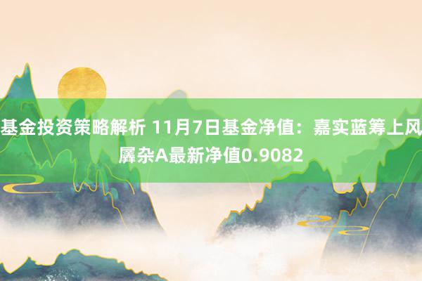 基金投资策略解析 11月7日基金净值：嘉实蓝筹上风羼杂A最新净值0.9082