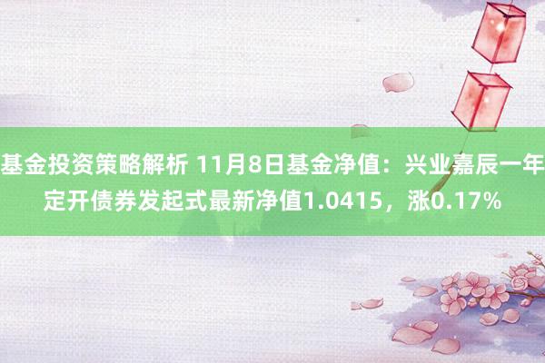 基金投资策略解析 11月8日基金净值：兴业嘉辰一年定开债券发起式最新净值1.0415，涨0.17%