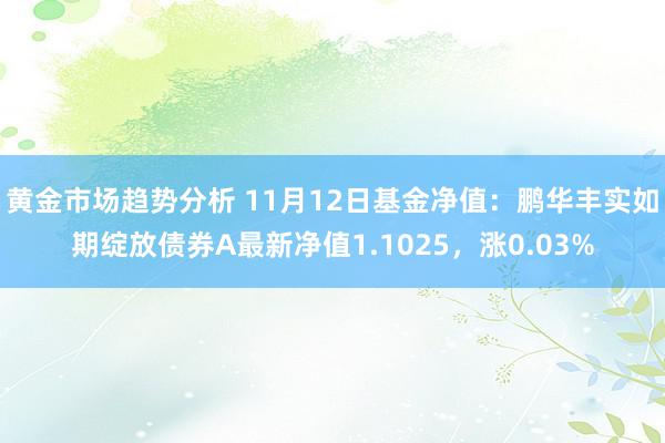 黄金市场趋势分析 11月12日基金净值：鹏华丰实如期绽放债券A最新净值1.1025，涨0.03%