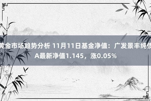 黄金市场趋势分析 11月11日基金净值：广发景丰纯债A最新净值1.145，涨0.05%