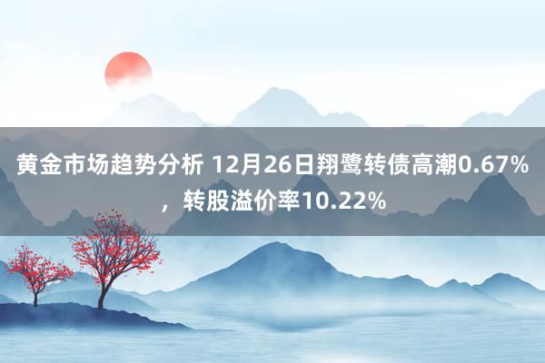 黄金市场趋势分析 12月26日翔鹭转债高潮0.67%，转股溢价率10.22%