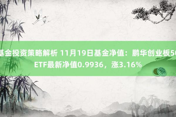 基金投资策略解析 11月19日基金净值：鹏华创业板50ETF最新净值0.9936，涨3.16%