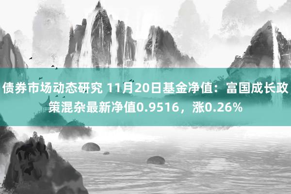 债券市场动态研究 11月20日基金净值：富国成长政策混杂最新净值0.9516，涨0.26%