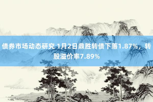 债券市场动态研究 1月2日鼎胜转债下落1.87%，转股溢价率7.89%