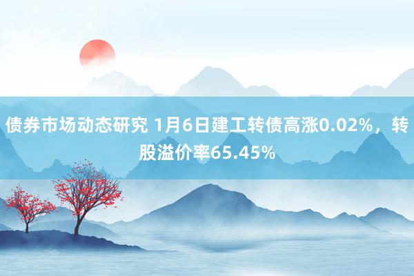 债券市场动态研究 1月6日建工转债高涨0.02%，转股溢价率65.45%