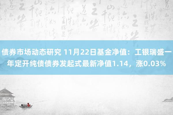 债券市场动态研究 11月22日基金净值：工银瑞盛一年定开纯债债券发起式最新净值1.14，涨0.03%