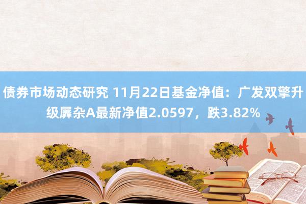 债券市场动态研究 11月22日基金净值：广发双擎升级羼杂A最新净值2.0597，跌3.82%