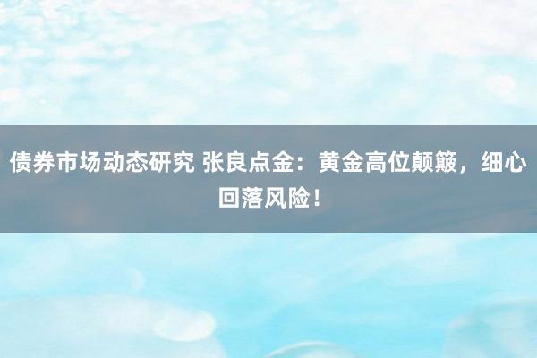 债券市场动态研究 张良点金：黄金高位颠簸，细心回落风险！